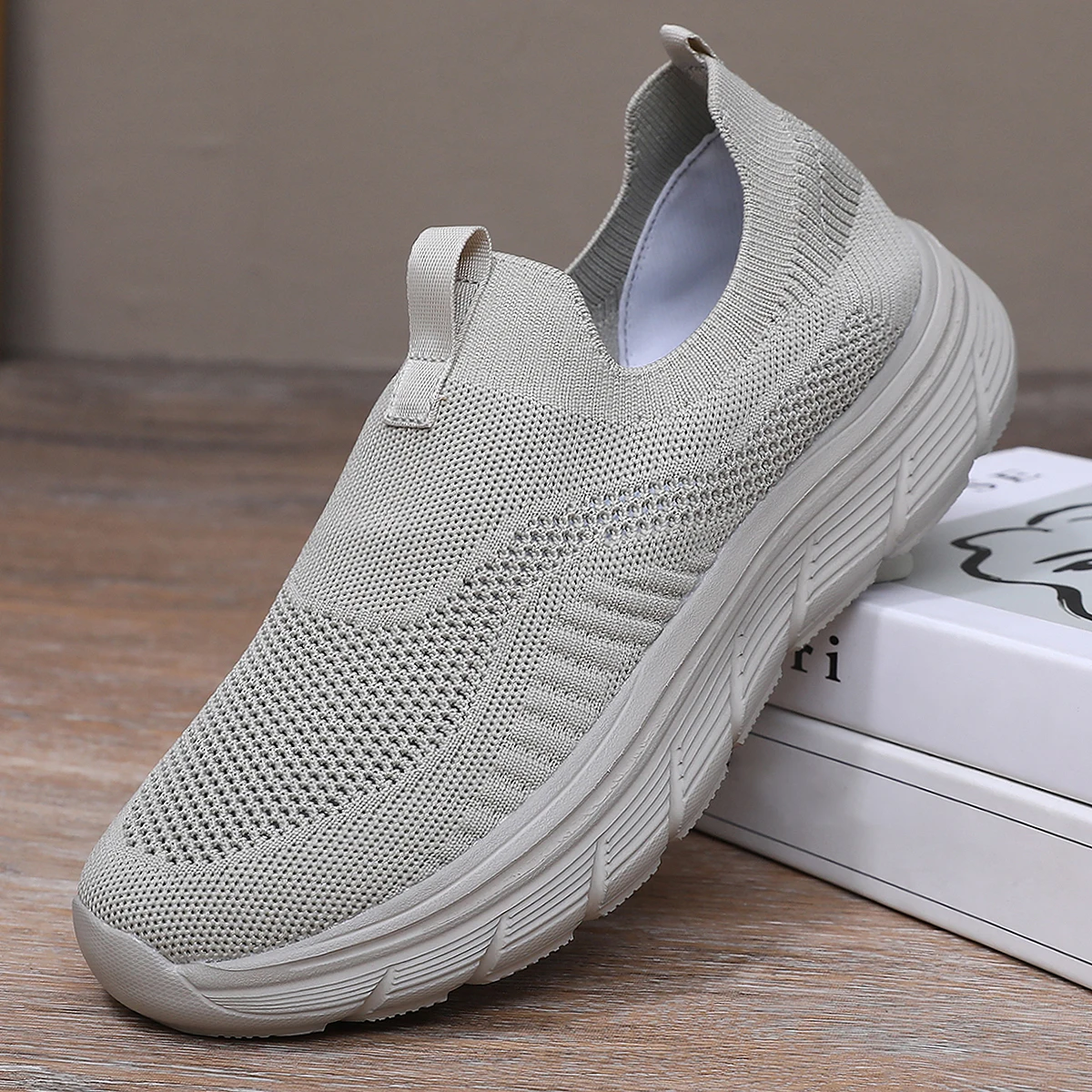 Mesh Trainer Breathable - メンズウォーキングシューズ軽量呼吸カジュアルメッシュランニングシューズスリップオンファッションテニススニーカーコンフォートジムトレーニングトレーナー