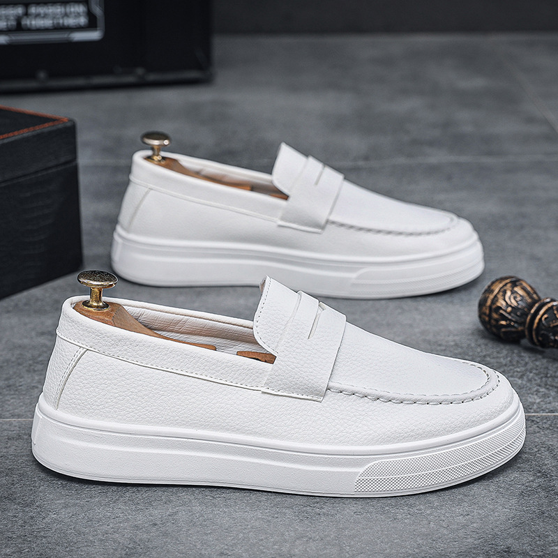 Men'S Shoes Hush Puppies - 2025年春新作 メンズローファー ブリティッシュスタイル カジュアル レザーシューズ 通気性