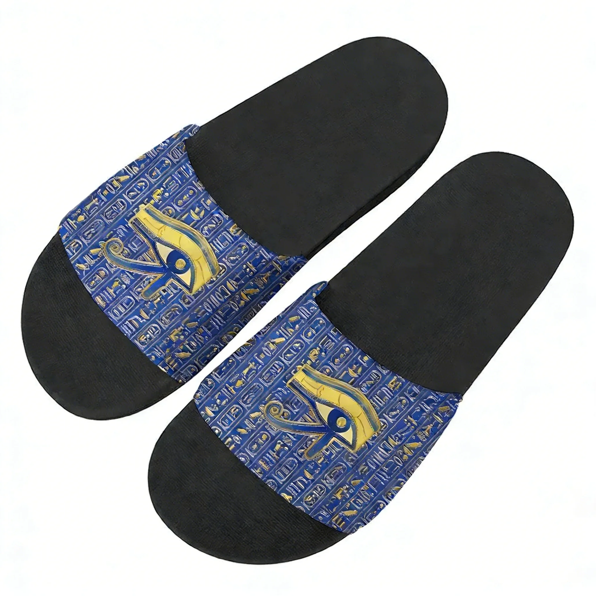 Men Shoes Egypt - ホルスエジプト神の目エジプトスリッパホームウォーターシューズ男性女性ティーンエイジャービーチプールサンダルカスタムサマースリッパ