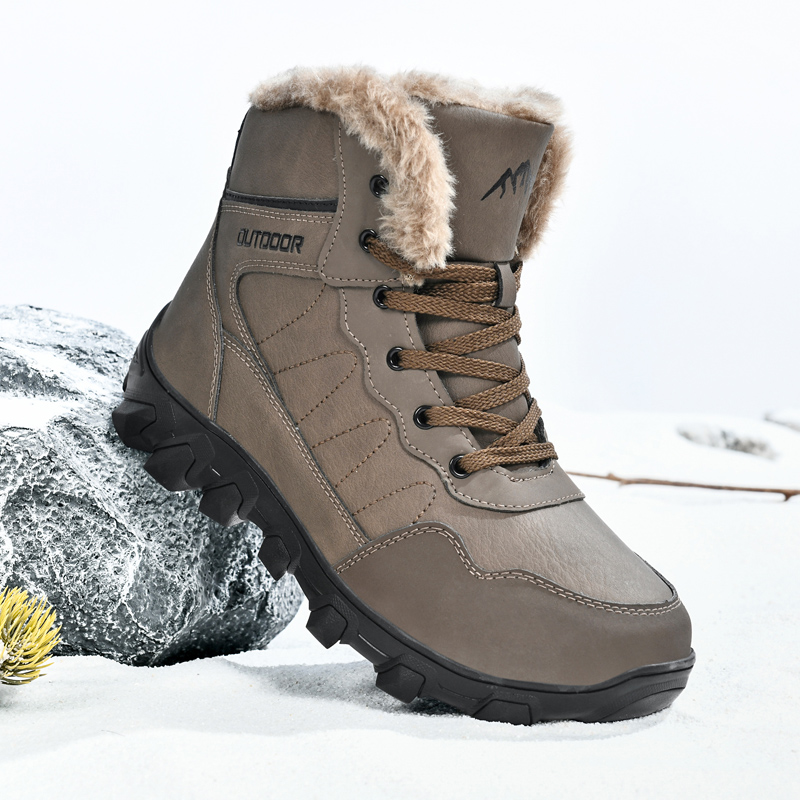 Men'S Shoes Dockers - メンズウィンターブーツ暖かい防水滑り止めぬいぐるみスニーカーシューズ - 冬用スリッパ男性テニスブーツ