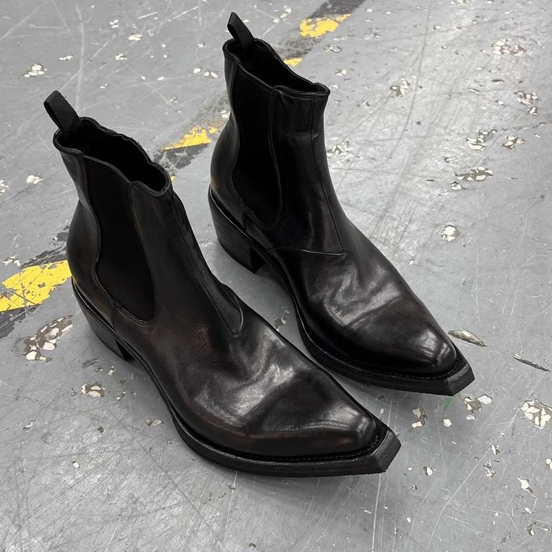 Men'S Shoes Hush Puppies - 高品質メンズシューズデザイナーハイカット身長アップポインテッドトゥチェルシーブーツブリティッシュカジュアルトレンディハイヒールウィザードブーツ