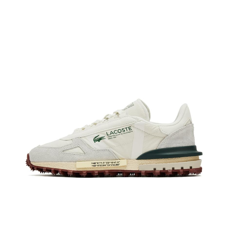 Men Shoes Lacoste - ラコステ エリートアクティブ ロートップ カジュアルシューズ メンズ ホワイトグリーン