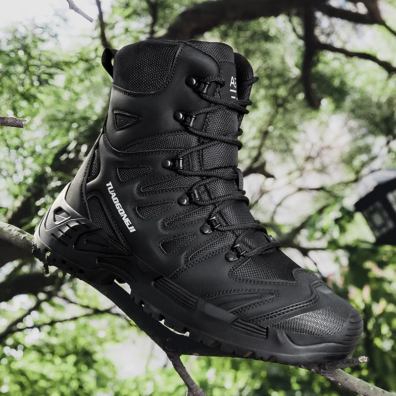 Men'S Shoes Dockers - 男性の屋外ハイキング戦術ブーツ足首デザートブーツスポーツ登山靴軍事作業防水作業安全狩猟靴