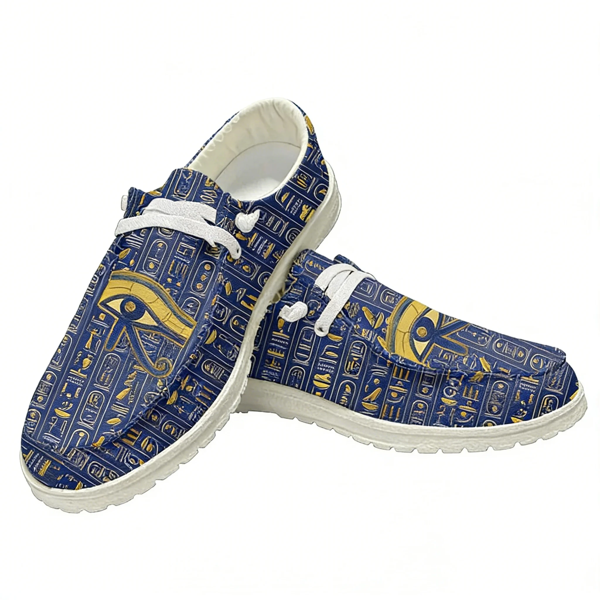 Men Shoes Egypt - ホルスエジプト神のエジプトの目カジュアルシューズ男性女性フラットシューズ軽量通気性アウトドア履物カスタムメイド靴