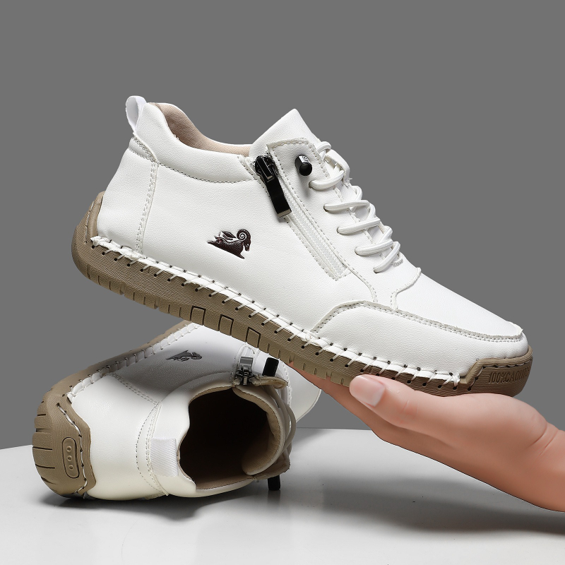 Men'S Shoes Hush Puppies - 女性用スニーカー手作りレザーカジュアルシューズアウトドアソフトスポーツシューズ男性用クラシック滑り止めレザーシューズ Zapatos De Mujer