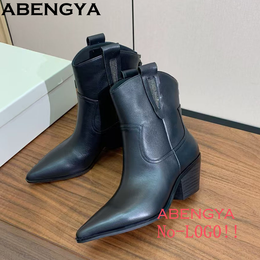 スクエアトゥ ウエスタン カウボーイブーツ レディース ポイ - Chelsea Boots Suede のレビューと価格