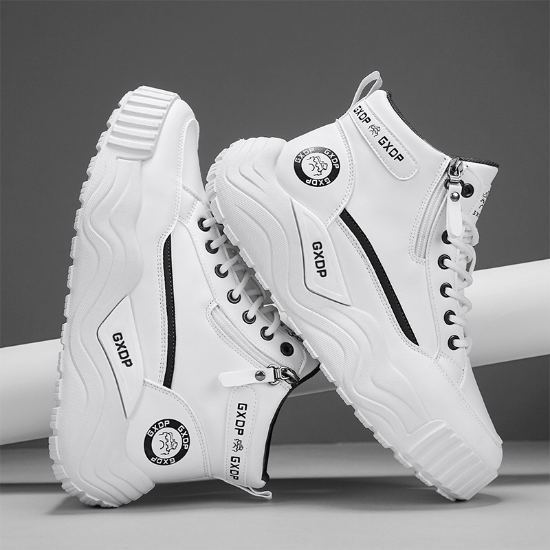 メンズハイカットホワイトレザースニーカー A/W 2026、 - Men Shoes 2026 のレビューと価格
