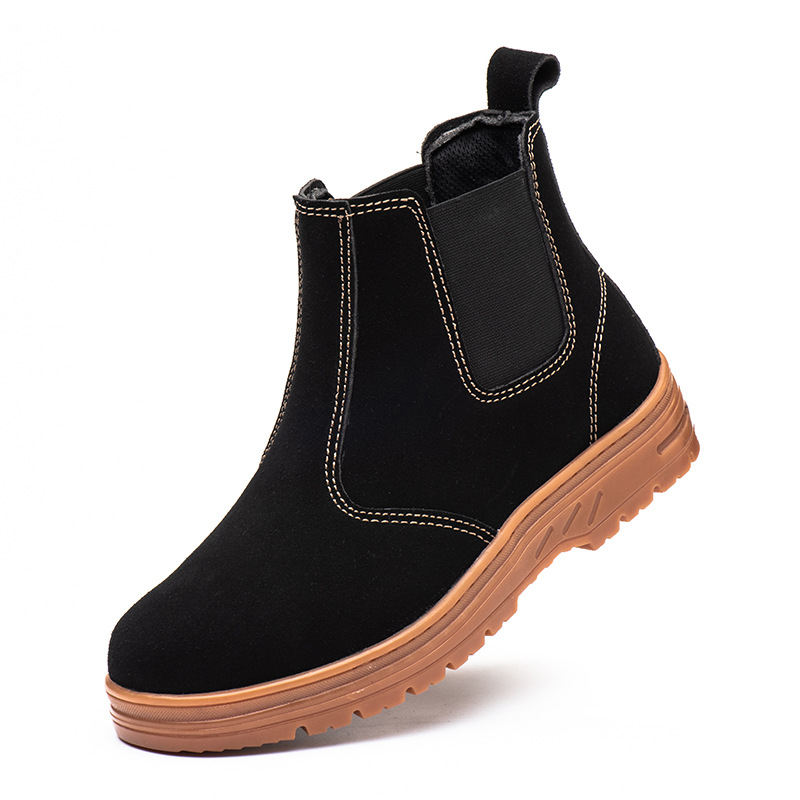 メンズファッション スチールトゥキャップ 作業安全靴 ソフト - Chelsea Boots Suede のレビューと価格