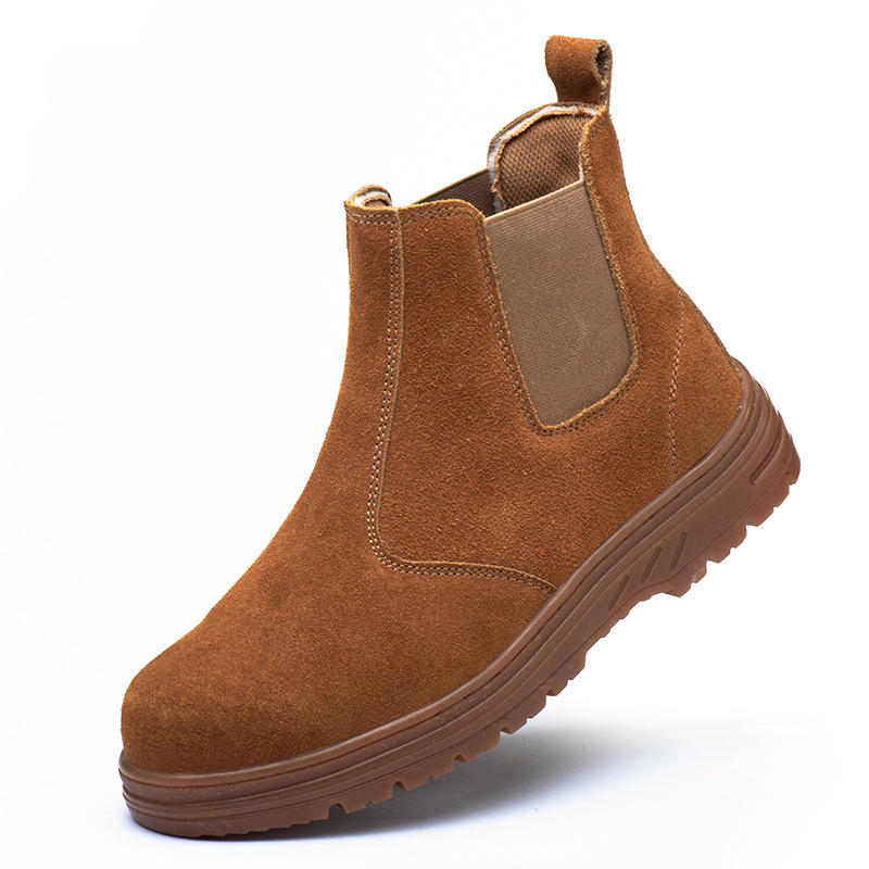 メンズファッション スチールトゥキャップ 作業安全靴 ソフト - Chelsea Boots Suede のレビューと価格