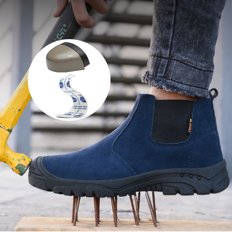 2026 新しい男性ブーツ安全靴作業男性溶接機靴軽量チェルシ - Chelsea Boots Suede のレビューと価格