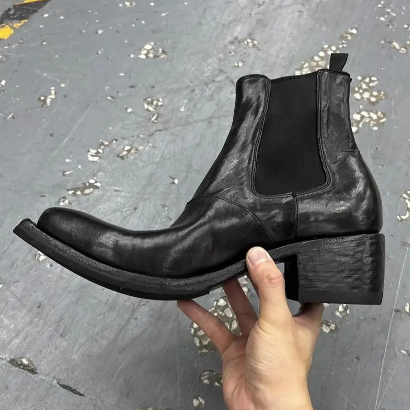 高品質メンズシューズデザイナーハイカット身長アップポインテッ - Men'S Shoes Hush Puppies のレビューと価格