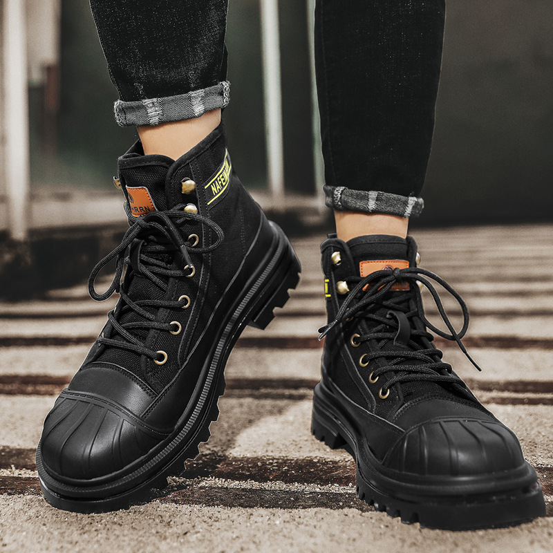 メンズキャンバスブーツ、ファッショナブルなハイカットカジュア - Men'S Shoes Dockers のレビューと価格