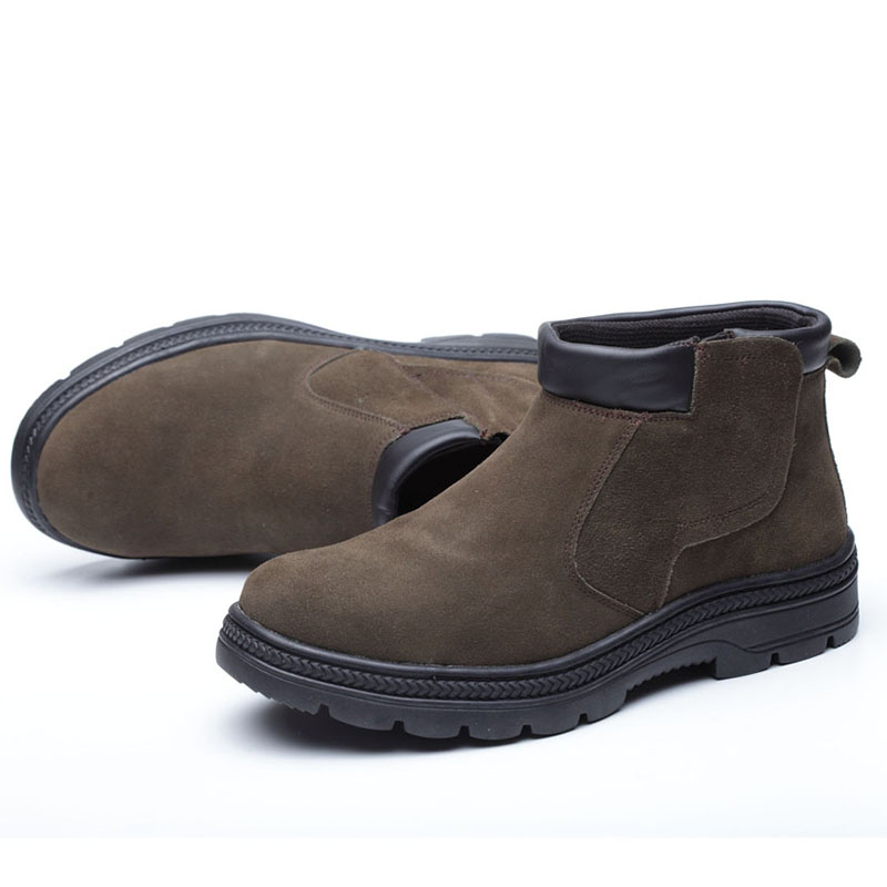 男性用カジュアル安全靴 牛革スエードレザー ワークシューズ  - Chelsea Boots Suede のレビューと価格