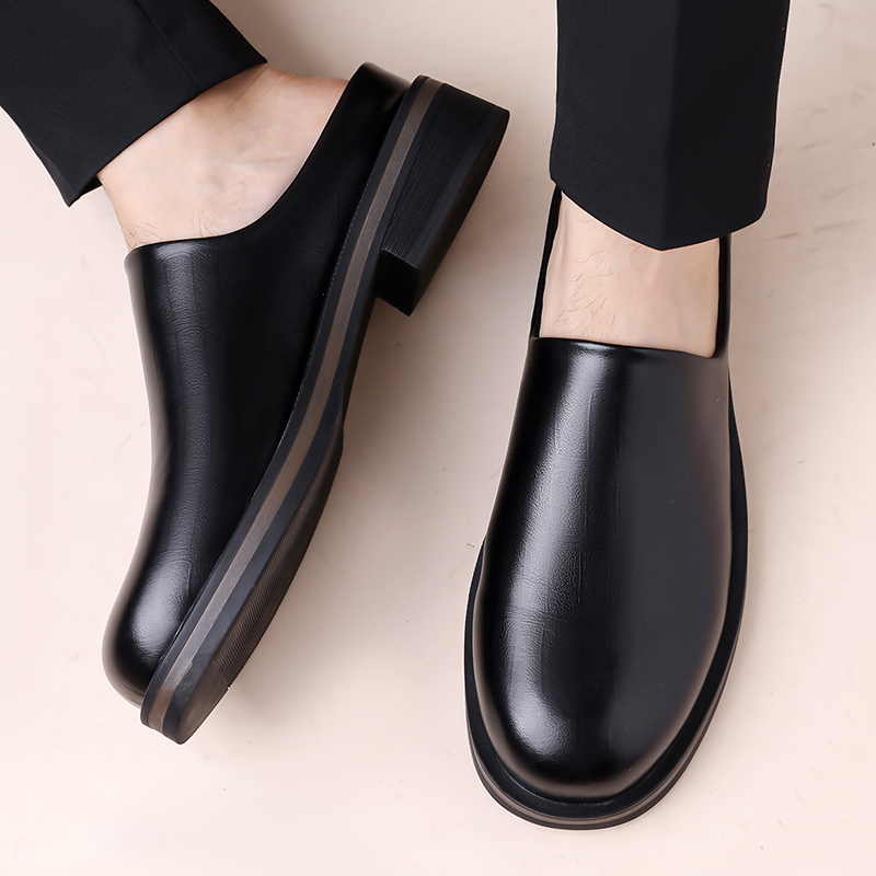 メンズスリッポンハーフスリッパ、厚底光沢カジュアルレザーシュ - Men'S Shoes Dockers のレビューと価格