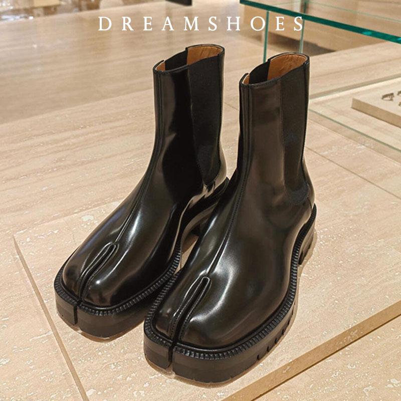 2026 レトロ スプリットトゥ アンクルブーツ パテントレ - Chelsea Boots Suede のレビューと価格