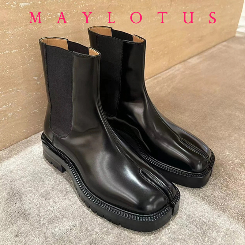 2026 レトロ スプリットトゥ アンクルブーツ パテントレ - Chelsea Boots Suede のレビューと価格