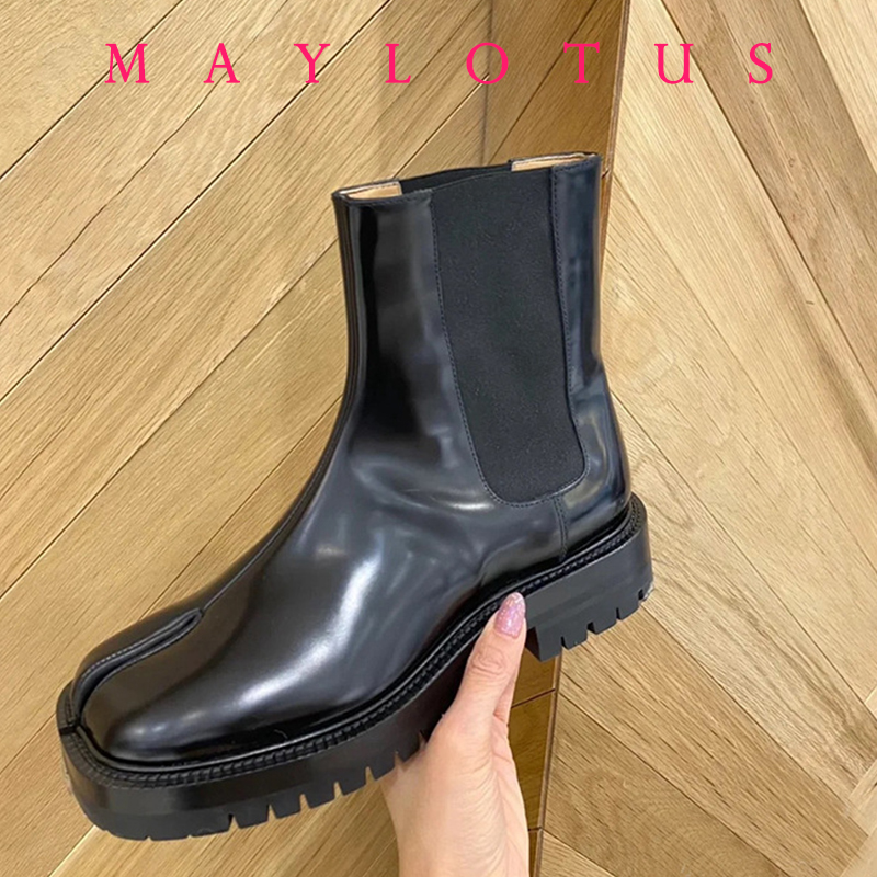 2026 レトロ スプリットトゥ アンクルブーツ パテントレ - Chelsea Boots Suede のレビューと価格