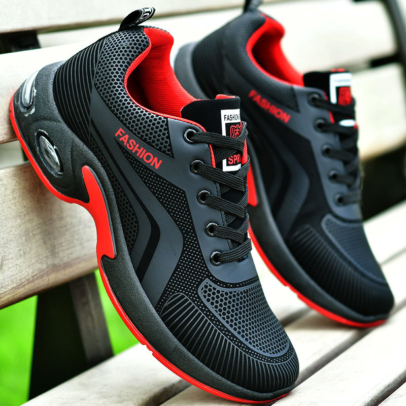 メンズカジュアルスニーカー新通気性スポーツシューズ男性春のフ - Mesh Trainer Breathable のレビューと価格